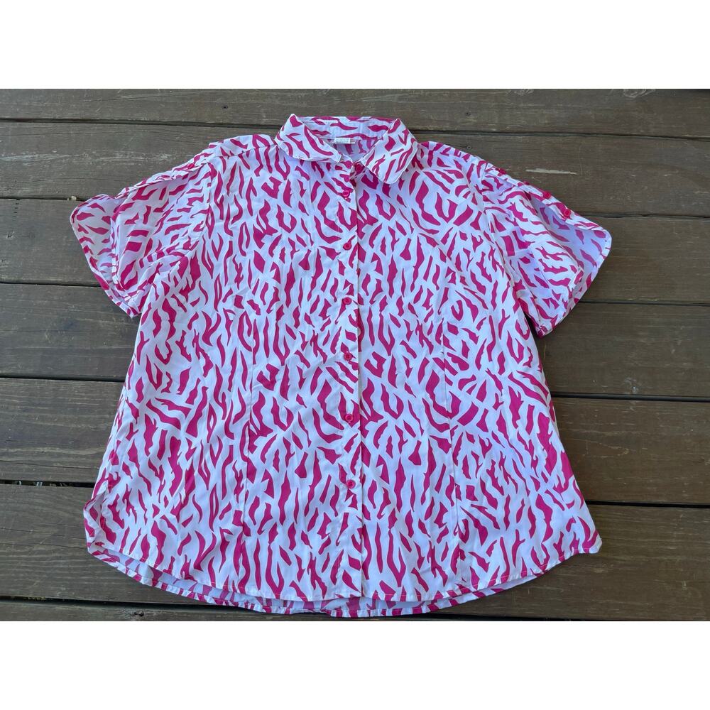 American Sweetheart vintage xl womens button front shirt